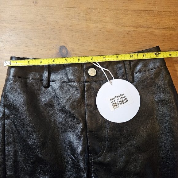 NWT Princess Polly Macey Faux Leather Pants Black Size 2 - Picture 6 of 13